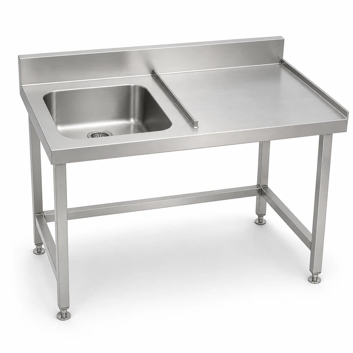 Mesa de entrada em aço inoxidável para lavadora